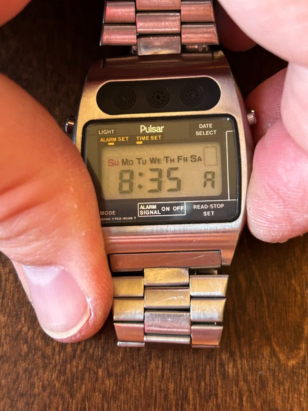 Vintage PULSAR by Seiko Wristwatch Y703-5009A Digital Quartz LCD 1978 Rare! - Picture 11 of 14